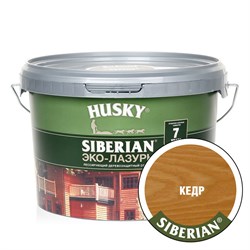 Эко-Лазурь HUSKY SIBERIAN для дерева полуматовая кедр 2,5л - фото 89766