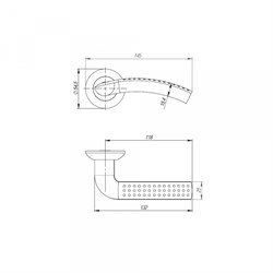 Ручка дверная LOGICA раздельная TL SN/CP-3 мат.никель/хром - фото 89852