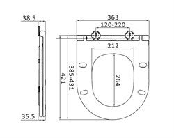 Сиденье AM.PM для унитаза Spirit slim wrap-over микролифт C707856WH/C707858WH/C707857WH - фото 90119