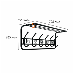 Вешалка с полкой АЖУР 80см, медный антик ВСПА 203М - фото 92245