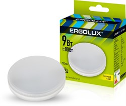 Лампа светодиодная ERGOLUX LED-GX53-9W-GX53-3K 13514 - фото 92251