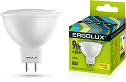 Лампа светодиодная ERGOLUX LED-JCDR-9W-GU5.3-3K 13624 - фото 92253