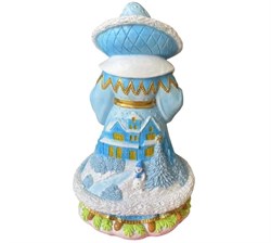 Украшение новогоднее ДЕД МОРОЗ В ГОЛУБОМ, полирезина/полиэстера 13*25,5*16,5см 87565 - фото 92827