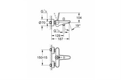 Смеситель GROHE Eurodisc Joy для ванны с изливом 23431000 - фото 92902