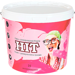 Краска водоэмульсионная протирающаяся БД HIT 25кг - фото 93145