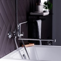 Смеситель DAMIXA для ванны и душа Origin Bit с универсальным изливом 350мм, ручным душем 779500000 - фото 93419