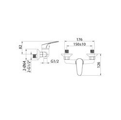 Смеситель Milardo SIMP для душа SIMSB00M03 - фото 93470