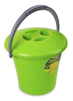 Ведро Либерти 7л с крышкой С603К - фото 93600