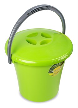 Ведро Либерти 14л с крышкой С605К - фото 93616