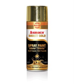Краска аэрозольная ASMACO акриловая, светло-золотая, высший сорт - фото 93639