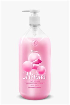 Крем-мыло GRASS MILANA жидкое фруктовые пузырьки с дозатором 1л - фото 93924