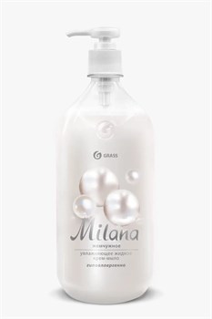 Крем-мыло GRASS MILANA жидкое жемчужное с дозатором 1л - фото 93939