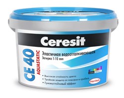 Затирка CERESIT CE40 2кг Silica Active Черная - фото 94026
