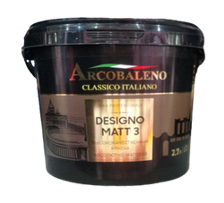 Краска матовая РАДУГА Arcobaleno Designo matt 3 2,7 л A122NN27 - фото 94160