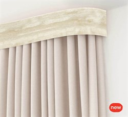 Карниз DDA ВИНТАЖ потолочный с поворотом, 3-х рядный, пластик Слоновая кость 4.0 - фото 94232