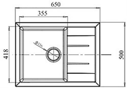 Мойка GranFest мраморная Q 650L (черная) - фото 94343