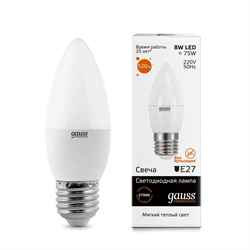 Лампа GAUSS LED Elementary Candle 8W E272700K 33218 - фото 94486