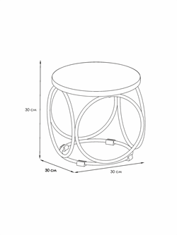 Банкетка круглая, белая БН 140Б - фото 94516