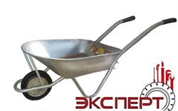 Тачка садовая Эксперт 1-колесная серая грузопод.-80кг объем-78л, 9700 S - фото 95032