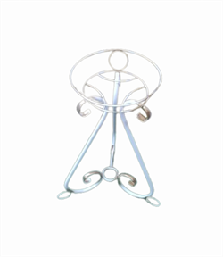 Подставка ФЕРРО ДИЗАЙН для цветов Завиток высокий белый 102-1Б - фото 95089