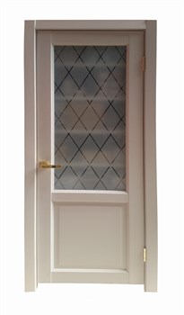 Полотно дверное ДГ мод 30 2000*600 цвет24 светло серый софт стекло ромб - фото 95172