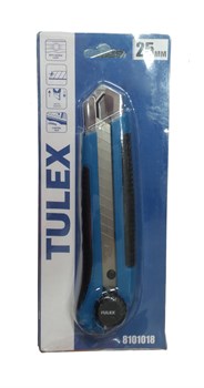 Нож TULEX 8101018 с винтовым фиксатором, двухкомпонентный корпус, сегментированное лезвие, 18мм 8101 - фото 95244