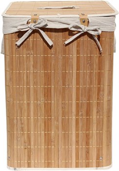 Корзинка РЫЖИЙ КОТ бамбуковая BLB-08-D с ручками по бокам и откидной крышкой 35*35*50см 312139 - фото 95284