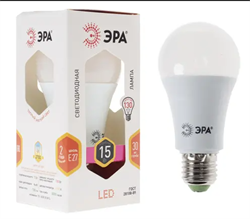 Лампа светодиодная ЭРА A60-15W-827-E27 6810 - фото 95334