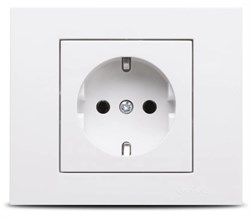Розетка OVIVO GRANO с/з белый 400-010300-217 - фото 95369