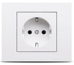 Розетка OVIVO GRANO с/з дымчатый 400-110300-217 - фото 95371