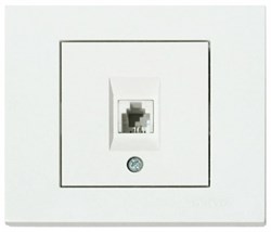 Розетка OVIVO GRANO телефонная белый 400-010300-221 - фото 95372
