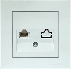 Розетка VISION телефонная цифровая, белая 600-0200-221 - фото 95398