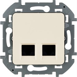 Розетка LEGRAND INSPIRIA 2*RJ45 6 UTP слоновая кость 673841 - фото 95527