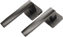Ручка HIGRADE на квадратной розетке, матовая черная HQ 455 А4.00 BL - фото 95569