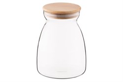 Банка для хранения ARDESTO FRESH HOURGLASS 1100 мл, стекло, бамбук AR1311BH - фото 95929
