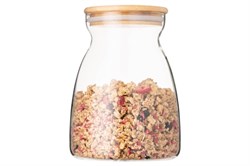 Банка для хранения ARDESTO FRESH HOURGLASS 1100 мл, стекло, бамбук AR1311BH - фото 95930