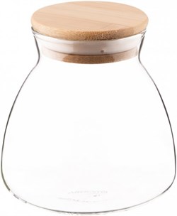 Банка для хранения ARDESTO FRESH HOURGLASS 400 мл стекло бамбук AR1340BH - фото 95931