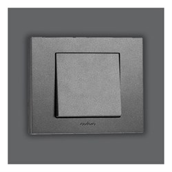 Выключатель OVIVO GRANO 1-й дымчатый 400-110200-200 - фото 96183