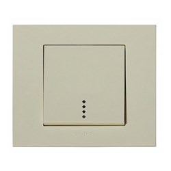 Выключатель OVIVO GRANO 1-й с индикатором крем 400-020200-201 - фото 96185