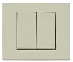 Выключатель OVIVO GRANO 2-й крем 400-020200-202 - фото 96187