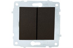 Выключатель OVIVO 2-й черный металлик 600-000217-202 - фото 96199
