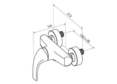 Смеситель AM.PM для душа SENSE цвет хром F7520000/F7520032 - фото 9645