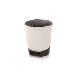 Ведро для мусора 10л с педалью слоновая кость М7993 - фото 96730