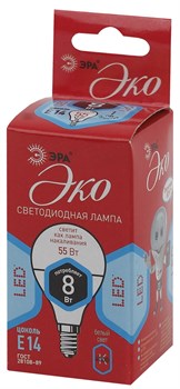 Лампа светодиодная ЭРА ECO P45-8W-840-E14 3648 Б0030023 - фото 96920