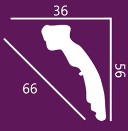 Плинтус АНТАРЕС потолочный 2Л-564/1 (70) - фото 97433