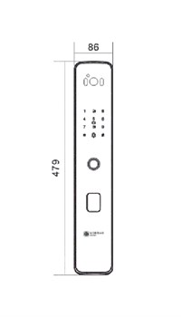 Замок электронный с ручкой MS R68 Черный - фото 97697