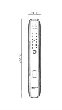 Электронный замок с ручкой MS V38, черный - фото 97699