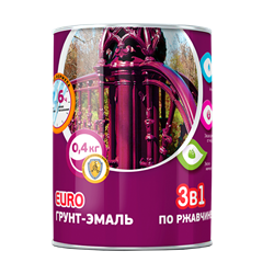 Грунт-эмаль OLECOLOR 3 в 1 по ржавчине шоколадный 4кг - фото 98234