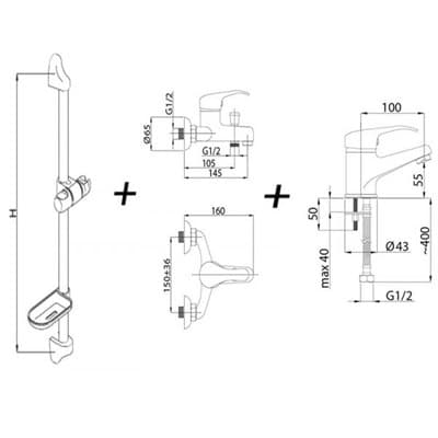 Комплект RUBINETA Optima10 + Optima18 + Varianta-Delta 625105 - фото 9827