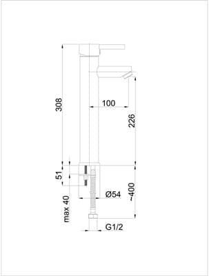 Смеситель RUBINETA Ultra-18/D для раковины UD0008 - фото 9830